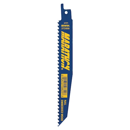 Irwin Recip Blade 6" 6T Wood 372656